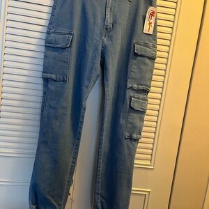 Men's Casual Blue Cargo Pants